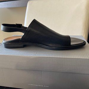 Vionic Ella Toe Black Leather Sandal -brand new.